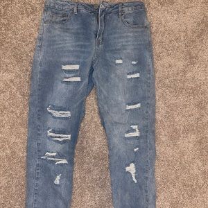 Ripped mom jeans